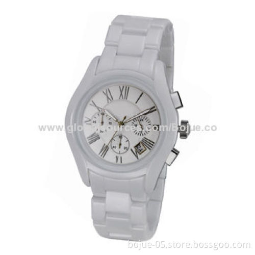Unisex Sapphire Crystal Ceramic Watch with 240*38mm Size, Stainless Steel Buckle